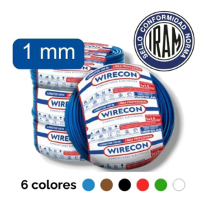 Cable Unipolar 1mm x 100mts Wirecon Categoría 4