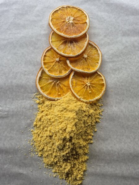 Citricos deshidratados en polvo pomelo limon naranja.x 500 gramos
