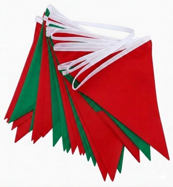 Tira de banderines de Navidad de 3mts x 20u