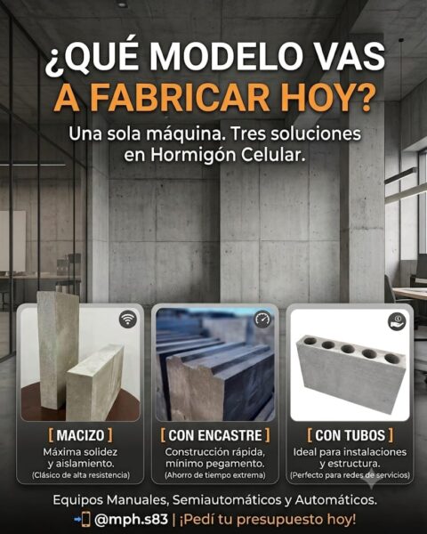 MPH83 – Tecnología para Fabricar Ladrillos, Placas y Hormigón Celular