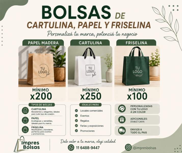 Bolsas de papel y friselina