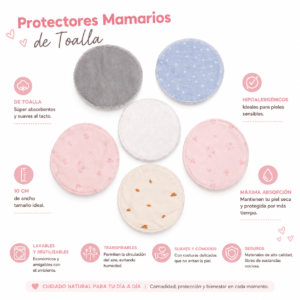 Protectores Mamarios Toalla Pack x 12