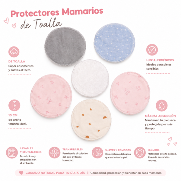 Protectores Mamarios Toalla Pack x 12
