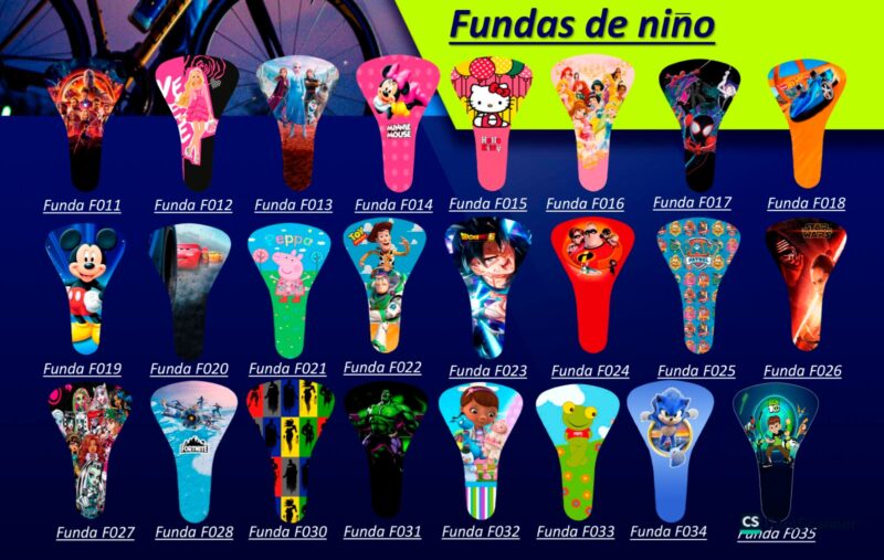 Cubre asientos para bicicletas ,rompe dientes ,cubre sten y calcos