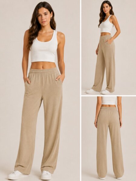 Pantalones de darlon rib