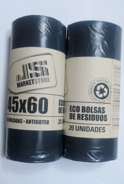 Bolsas de residuos en rollo eco 45x60