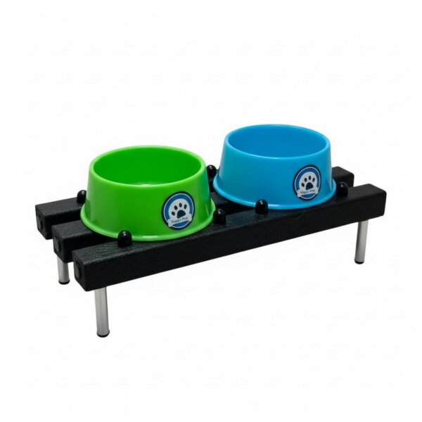 Comedero Gatos-Perros Mini PLASTICO ALTURA 16 CM CUENCO diam 14/12 alt 5,5 CM