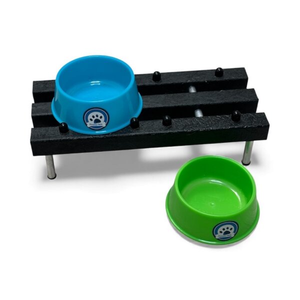 Comedero Gatos-Perros Mini PLASTICO ALTURA 16 CM CUENCO diam 14/12 alt 5,5 CM