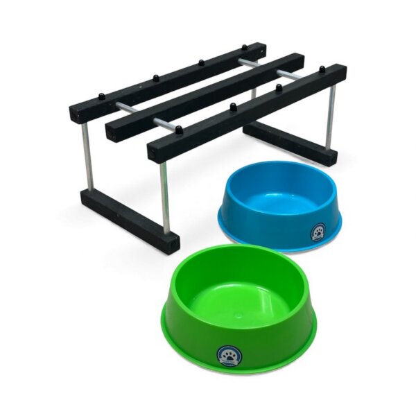 Comedero Perros Grande PLASTICO ALTURA 30 CM CUENCO diam 26/22 alt 8 CM