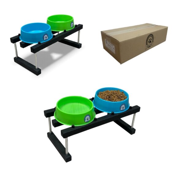 Comedero Perros Grande PLASTICO ALTURA 30 CM CUENCO diam 26/22 alt 8 CM