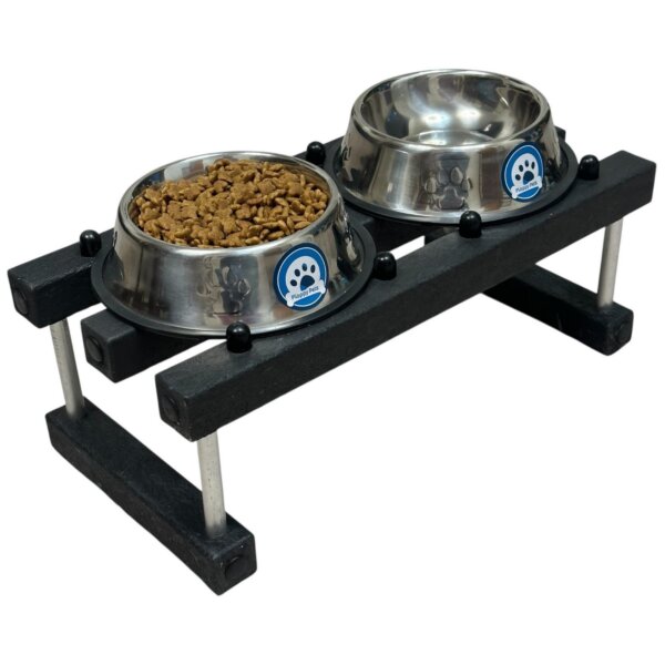 Comedero Gatos-Perros Chico METAL ALTURA 21 CM CUENCO diam 18/13 ALT 5 CM