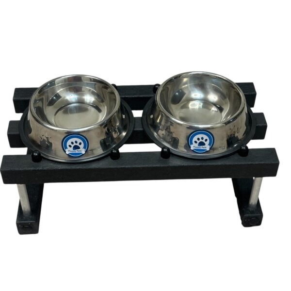 Comedero Gatos-Perros Chico METAL ALTURA 21 CM CUENCO diam 18/13 ALT 5 CM