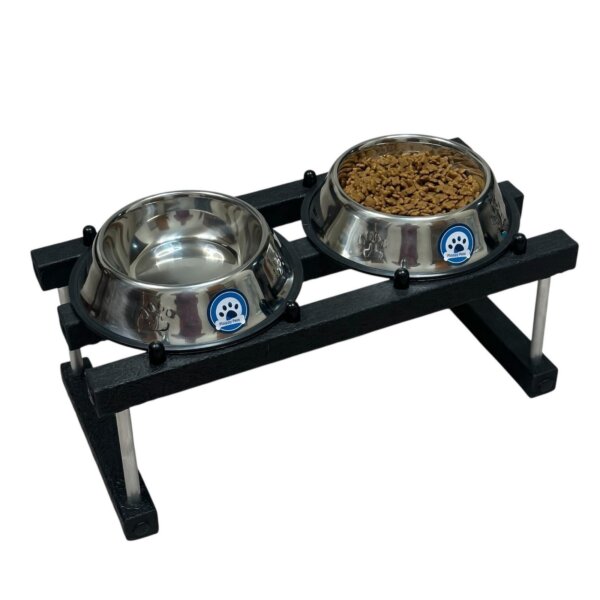 Comedero Perros Mediano METAL ALTURA 24 CM CUENCO diam 22/15 ALT 5 CM