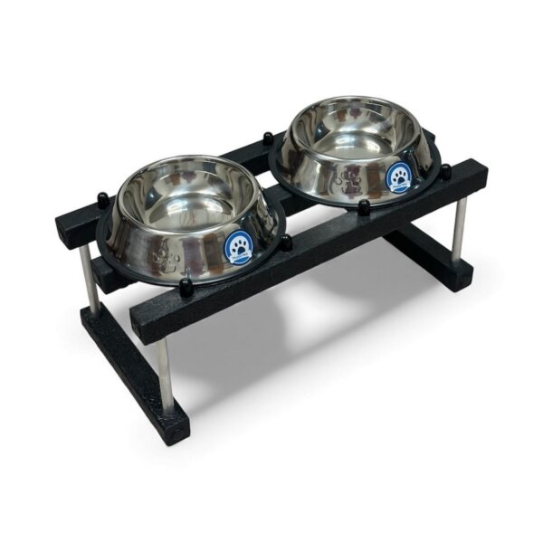 Comedero Perros Mediano METAL ALTURA 24 CM CUENCO diam 22/15 ALT 5 CM