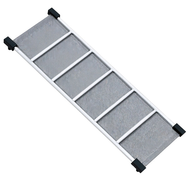 RAMPA DE APOYO DE ALUMINIO 92 X 34 X 6 CM NEGRA / GRIS