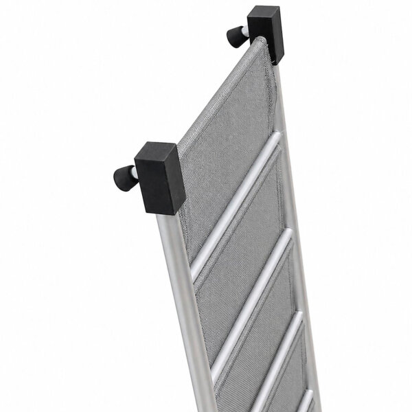 RAMPA DE APOYO DE ALUMINIO 92 X 34 X 6 CM NEGRA / GRIS