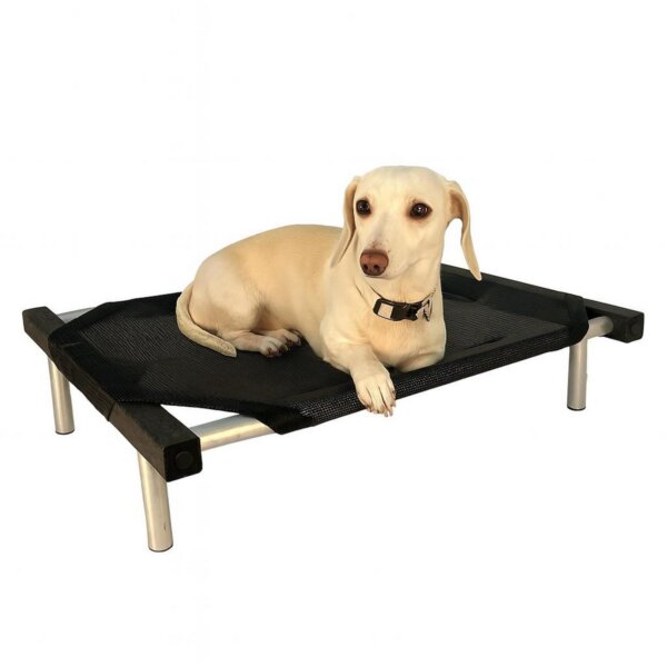CAMA CATRE PERROS MEDIANA NEGRO 55 X 75 CM PLOPPY-PETS 7 COLORES