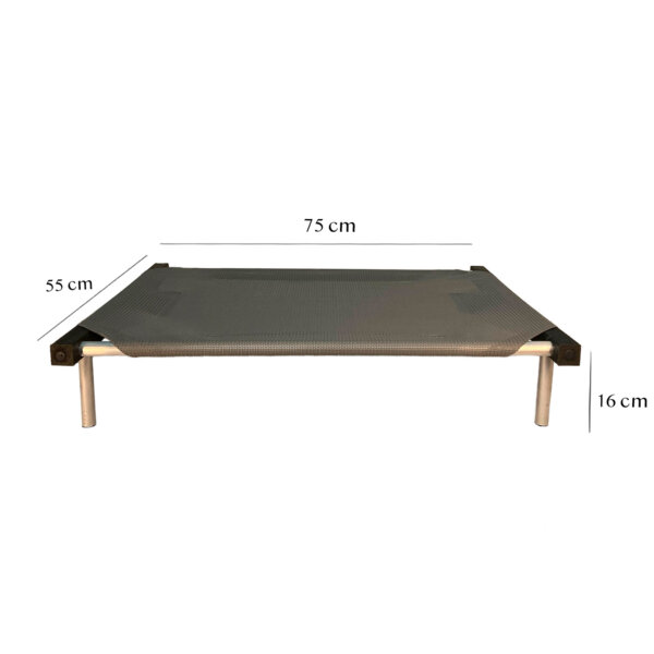 CAMA CATRE PERROS MEDIANA NEGRO 55 X 75 CM PLOPPY-PETS 7 COLORES