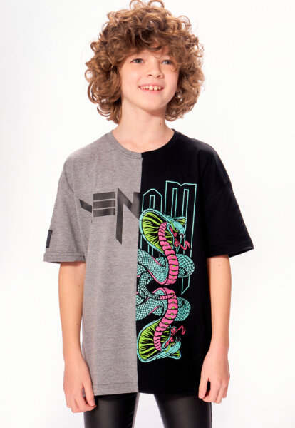 Remera venom unisex para niños