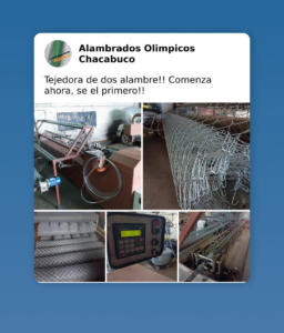 Maquina Tejedora alambre olímpico