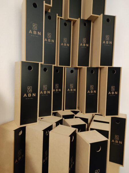 Estuches de madera para 1 vino Grabado
