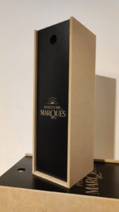 Estuches de madera para 1 vino Grabado