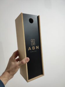 Estuches de madera para 1 vino Grabado