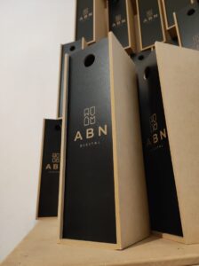 Estuches de madera para 1 vino Grabado