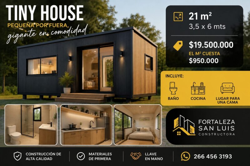 casas Tiny House 21Mts