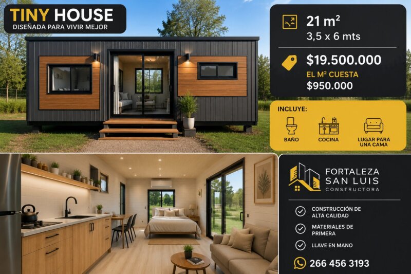 casas Tiny House 21Mts