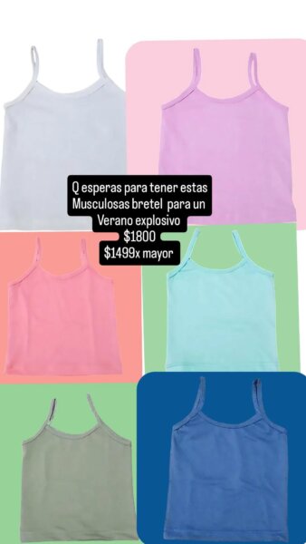 Musculosas bretel , 4al14 niñas