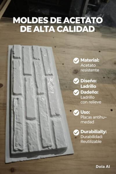 Moldes para fabricar placas antihumedad decorativas