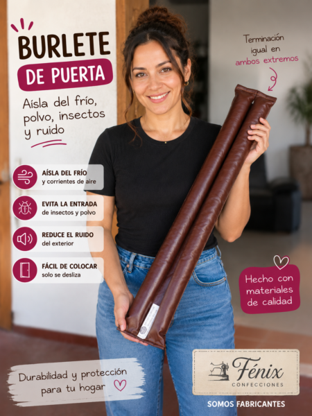 Burletes de puerta dobles de cuerina