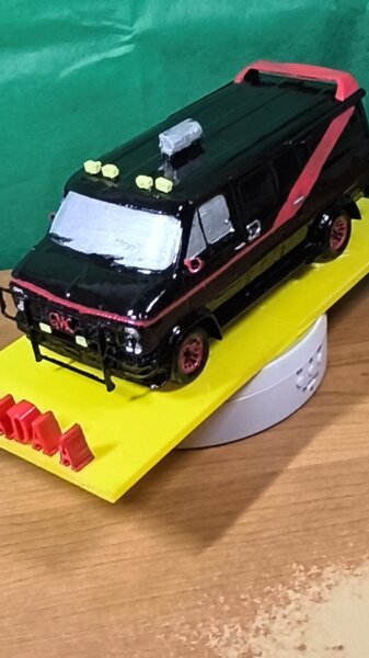 La iconica camioneta que pertenecia a la serie brigada A .
