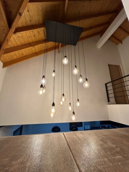 Lampara Industrial 15 Luces Ideal Escalera Con Doble Altura