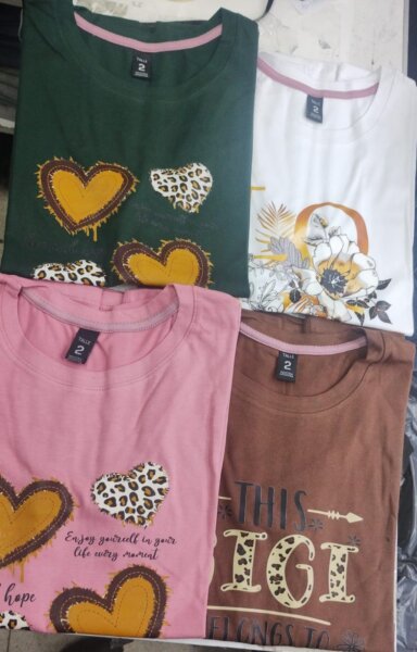 REMERAS DAMA ALGODÓN PEINADO ESTAMPADAS TALLES GRANDES