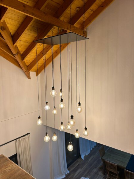 Lampara Industrial 15 Luces Ideal Escalera Con Doble Altura
