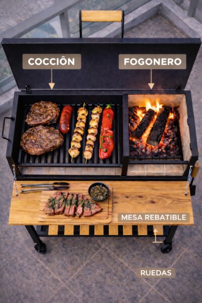 PARRILLA BALCÓN MOVIL/DESMONTABLE (para espacios reducidos)