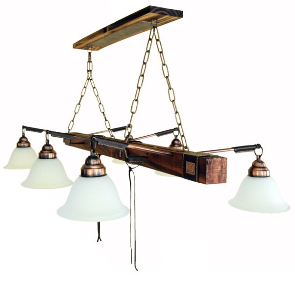 Colgante de techo lampara estilo campo Tirante x6 luces