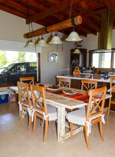 Lampara colgante rustica Tronco x4 luces