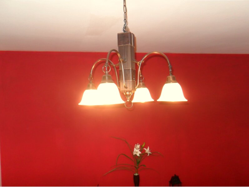 Lampara colgante rustica Araña x4 luces