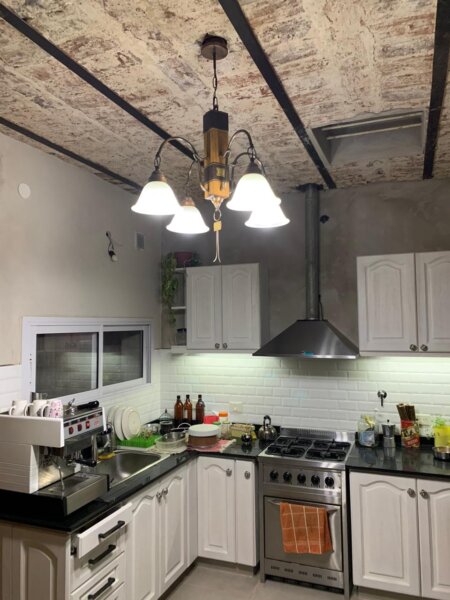 Lampara colgante rustica Araña x4 luces