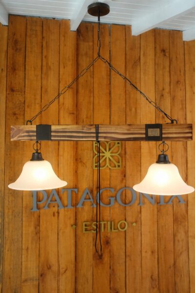 Lampara colgante estilo campo Tirante x2 luces