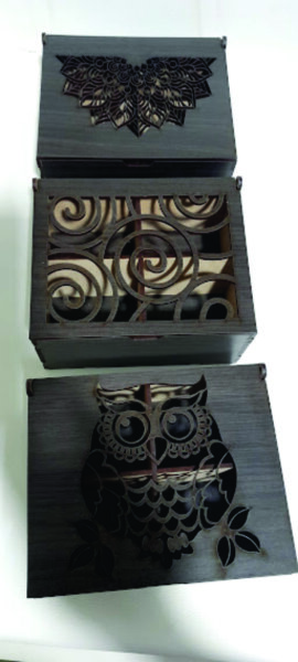 caja de te en mdf 3 mm