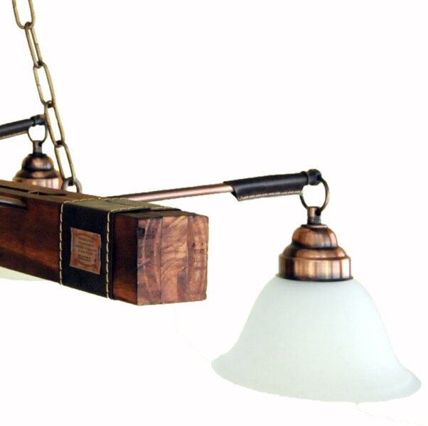Colgante de techo lampara estilo campo Tirante x6 luces