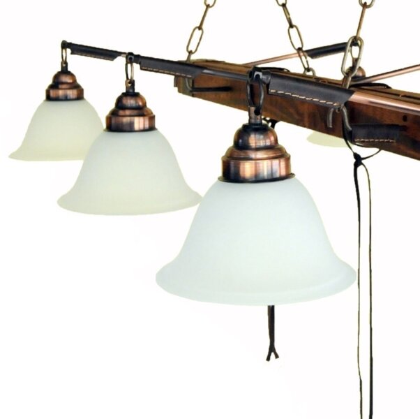 Colgante de techo lampara estilo campo Tirante x6 luces