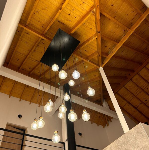 Lampara Industrial 15 Luces Ideal Escalera Con Doble Altura