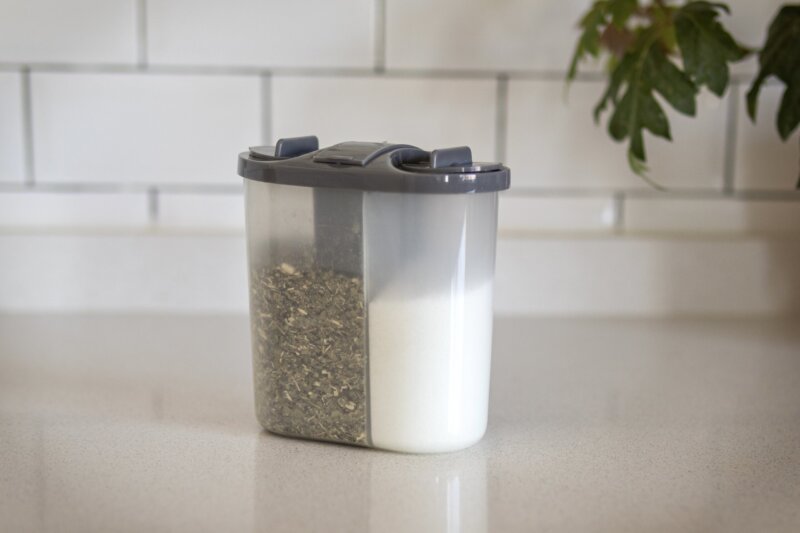 Vertedor triple yerba / azucar / alojamiento para edulcorante