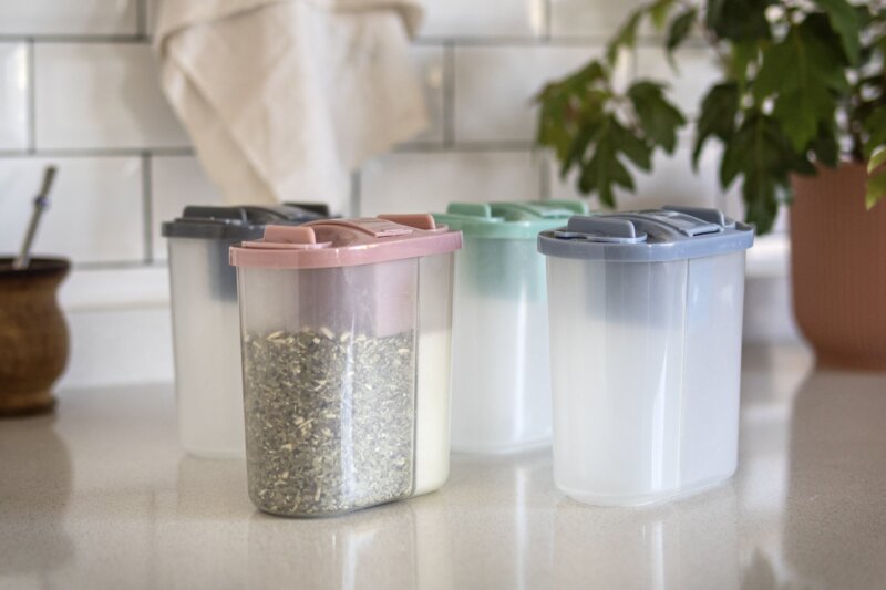 Vertedor triple yerba / azucar / alojamiento para edulcorante