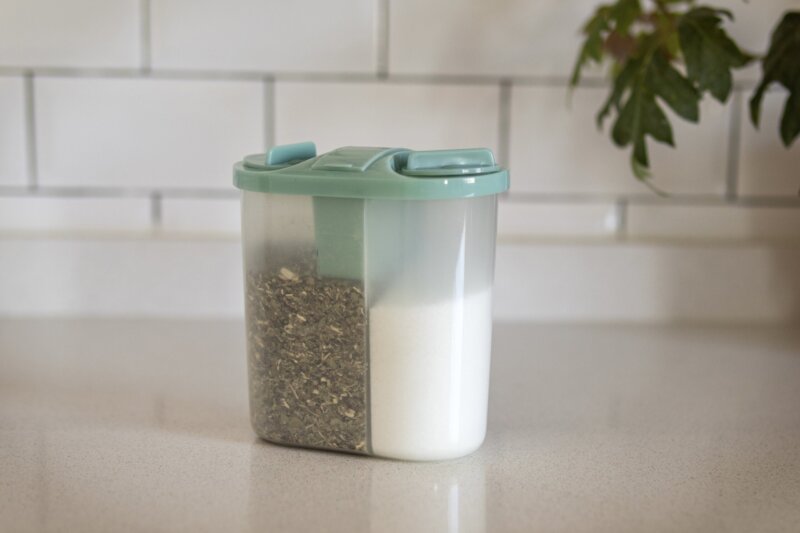 Vertedor triple yerba / azucar / alojamiento para edulcorante